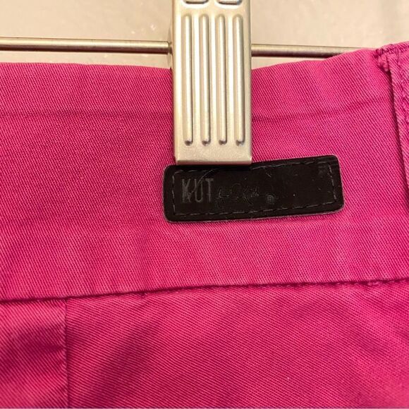 KUT from the Kloth Hot pink fuchsia Crop Stretch Pants Style KC330MA3SF -6 - Picture 5 of 12